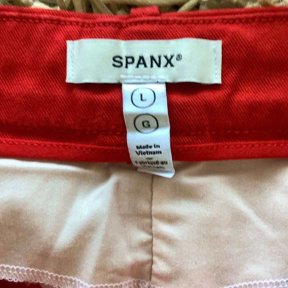Spanx Stretched Twill Crop Wide Leg 2.0 Trouser Pants in Red Size - Picture 8 of 10